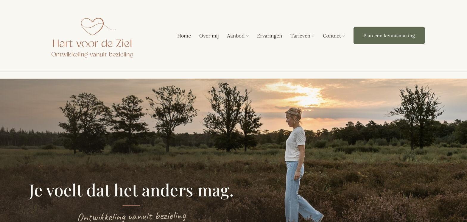 Website van Hart voor de Ziel