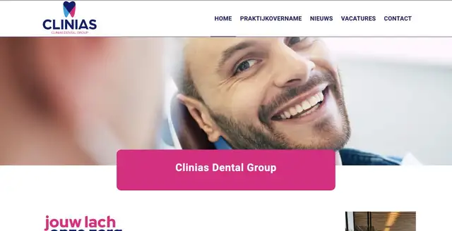 Website van Clinias Dental Group