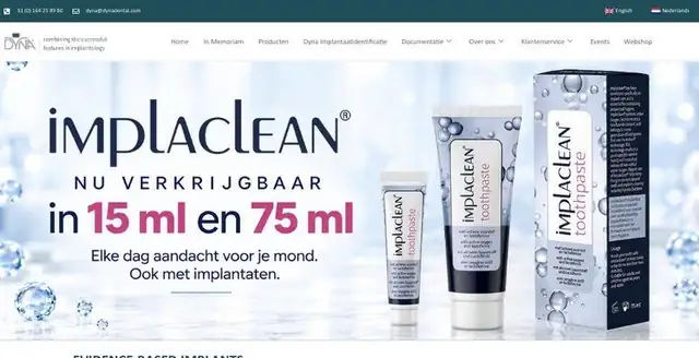 Website van Dyna Dental
