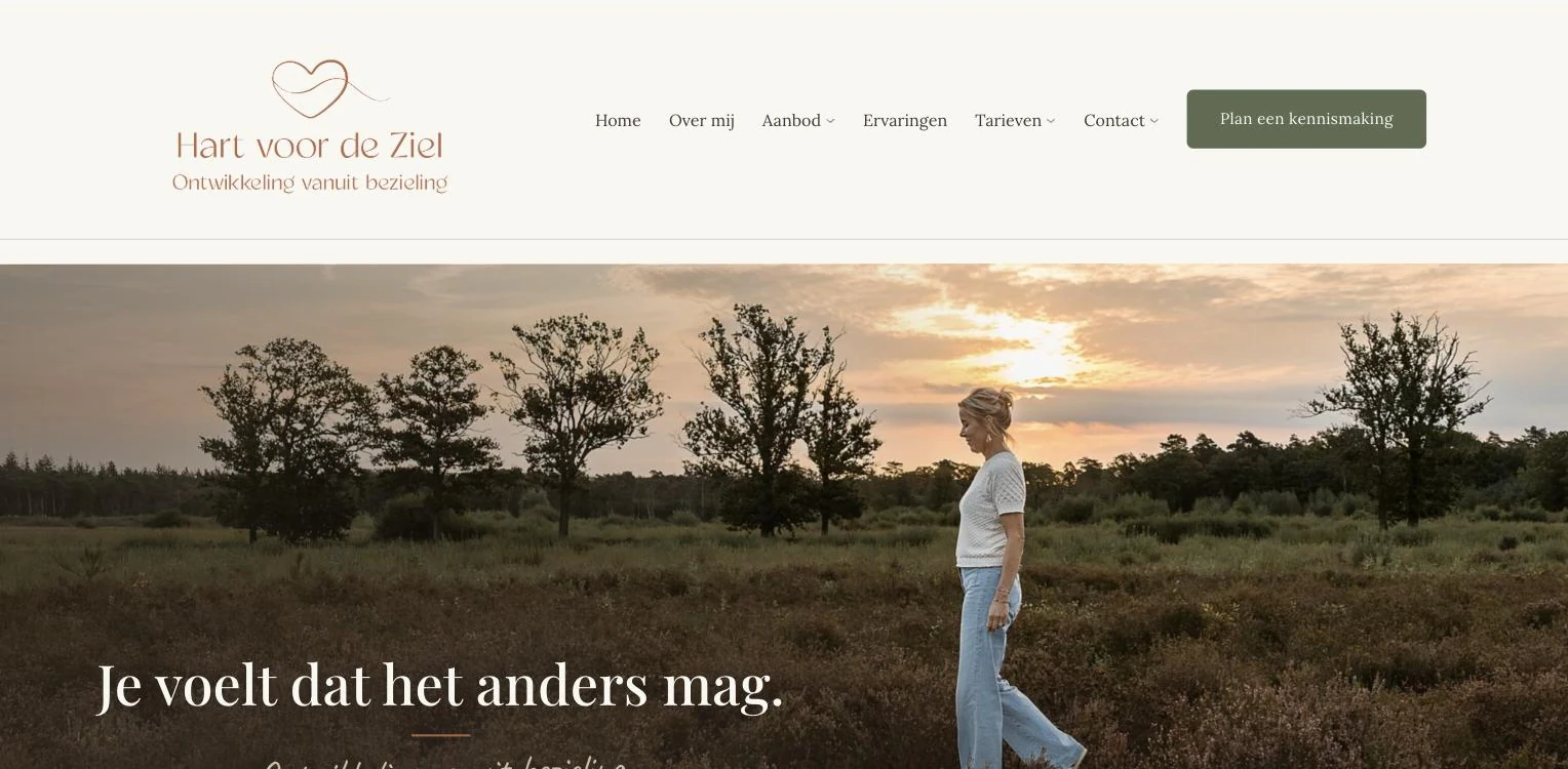 Website van Hart voor de Ziel