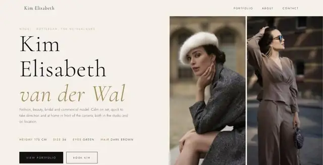 Website van Kim Elisabeth van der Wal