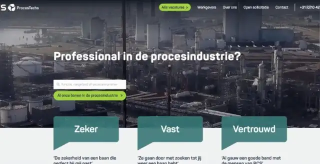 Website van PCS Professionals