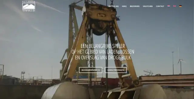 Website van Rietlanden Terminals