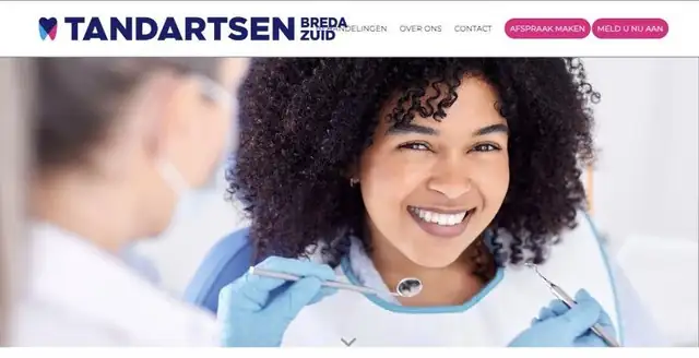 Website van Tandartsen Breda Zuid