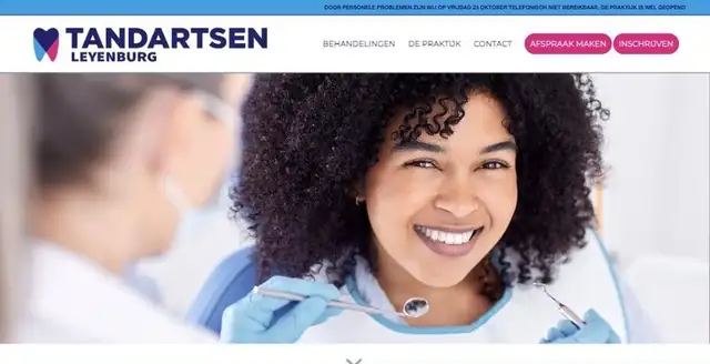 Website van Tandartsen Leyenburg