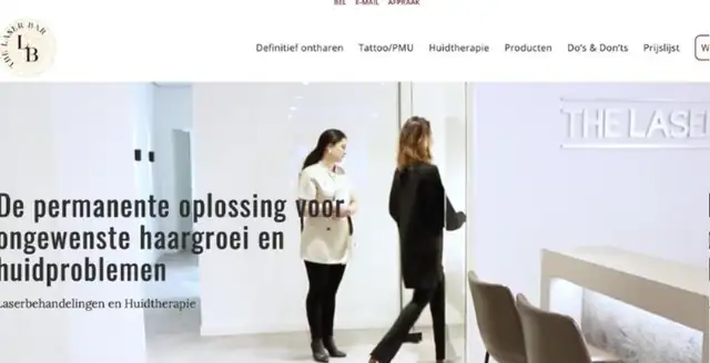 Website van The Laser Bar
