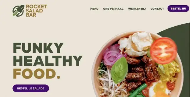Website van The Rocket Salad Bar