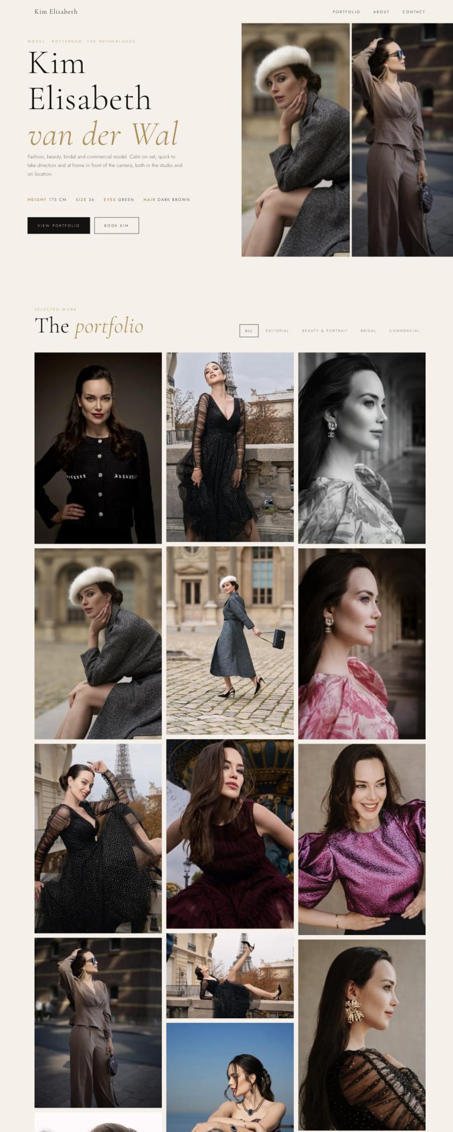 Website van Kim Elisabeth van der Wal
